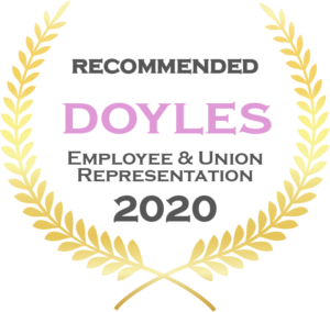 Doyles Employee and Union Represention Award 2020 Boylan Lawyers